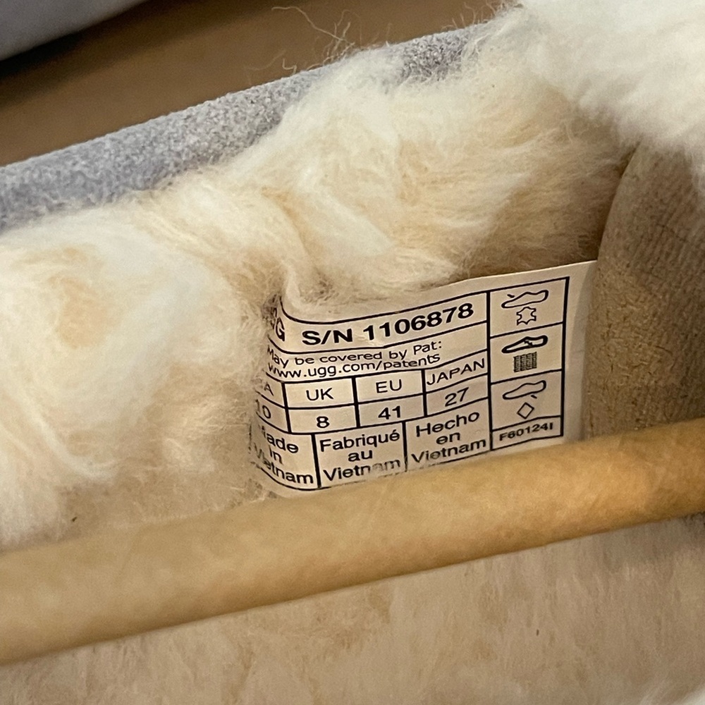 UGG Gray Suede Moccasin Slippers, brand new - Picture 3 of 5